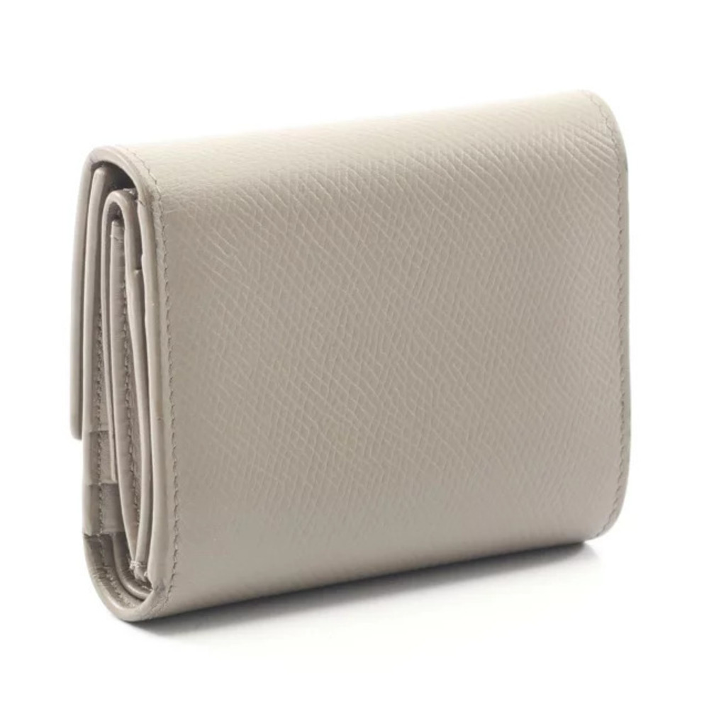 Celine Beige Wallet Trifold Leather Tan